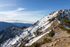 Mount Baden-Powell from just below the summit, with the Santa Ana Mountains in the distance.