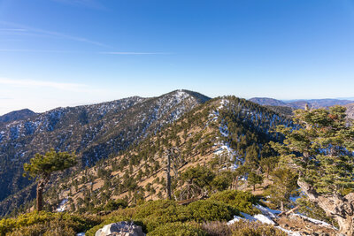 Mount Burnham and Throop Peak ahead.