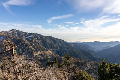 Closed Highway 39 from just below Mount Williamson.