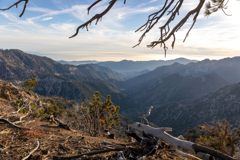 Sunset view of the Bear Creek drainage.