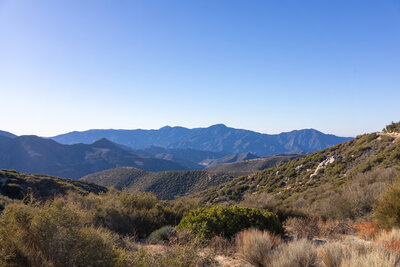 San Gabriel Peak, Strawberry Peak, and Josephine Peak in the distance.