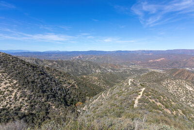 The head of Mattox Canyon, looking towards Three Sisters Rock.