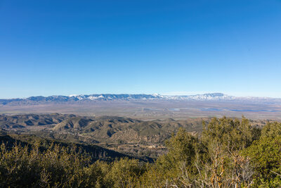 The Tehachapi Mountains from Sawmill Mountain.