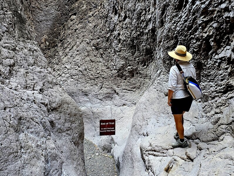 At the end of trail in Closed Canyon