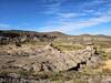 Three hoodoos as seen from the trailhead.