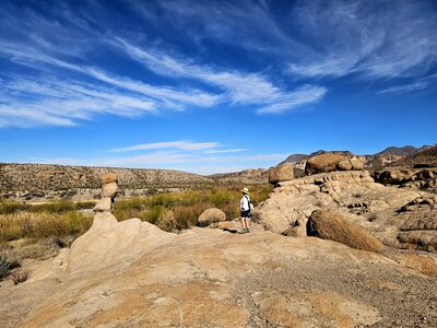 Viewing the smaller hoodoo.