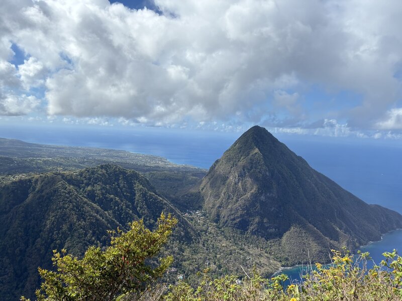 Summit photo looking at the Gros Piton.