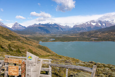 The entrance to Torres del Paine National Park