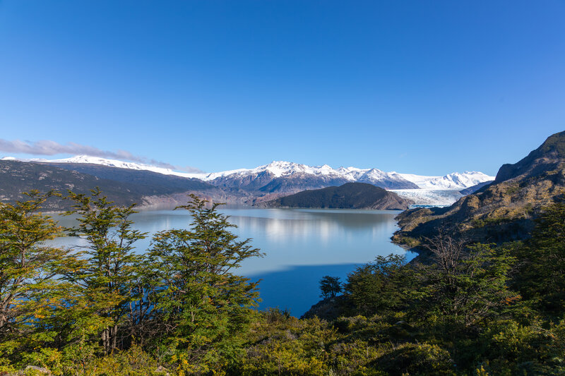 Lago Grey with Nunatak and Grey Glacier.