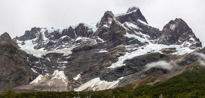 Panorama of Francés Glacier from Mirador del Francés.