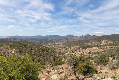 Passing the head of Pine Tree Canyon looking northwest.
