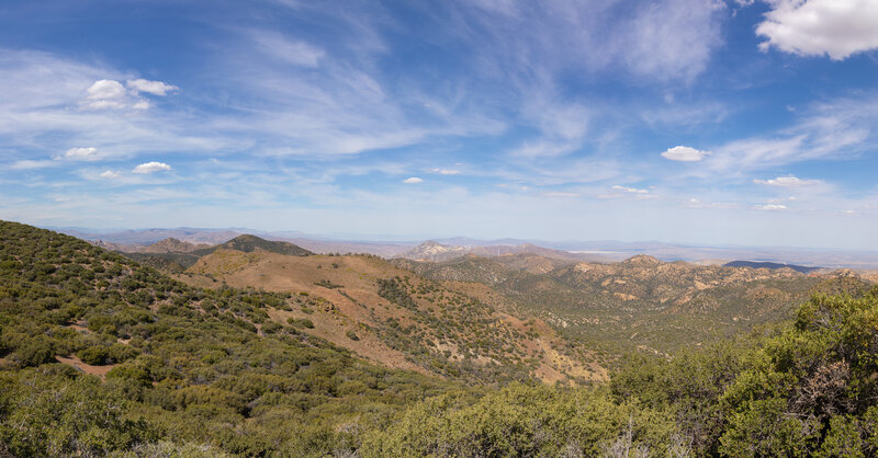 Panorama to the northeast from Sweet Ridge.
