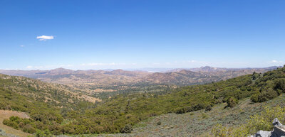 View from the Piute Mountains east across Kelso Valley.
