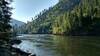 Looking up the Salmon River in the early morning sun, near Sheep Creek.