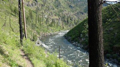 Traveling high above the river on the Selway River Trail, the views open up, revealing the ruggedness of this land, its mountains, and river.