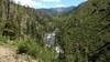 A good look at the mountains and Selway River from an open high point along the Selway River Trail. Early May, snow still on the distant high mountains, and greenery everywhere.