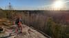 Hiking on the Powwow Trail in the fall.
