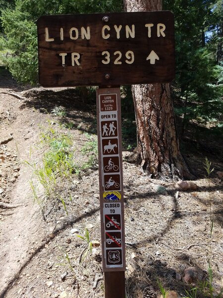 Trail Sign. Pay attention to dirt bikes.