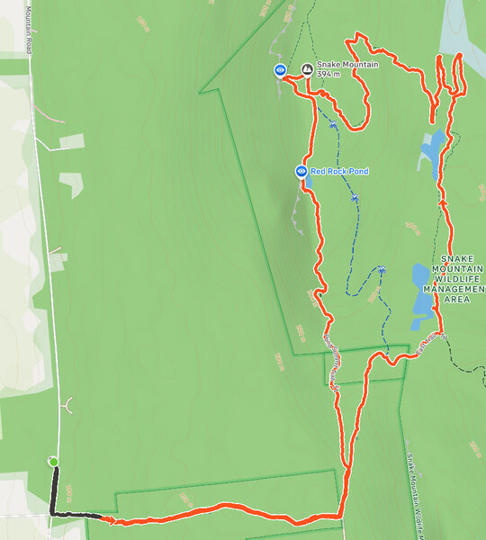 Preferred Route at Snake Mountain