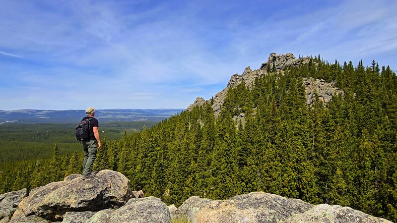 Looking at Black Mountain Lookout