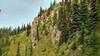 The trail skirts some cliff bands, as it travels on steep slopes.