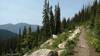 Nice mountain views when heading out on the Salmo Divide Trail.