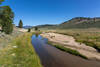 View west from the footbridge across the South Fork Kern River.