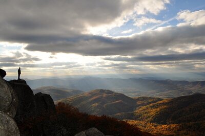 Sharp Top Overlook, fall colors and light rays - October 20, 2012