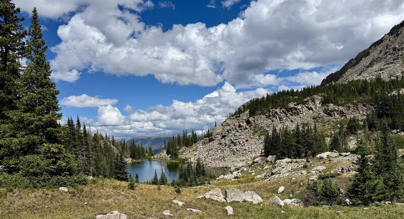 The fourth lake from the top. Looking Northeastward.
