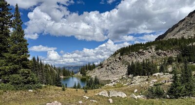 The fourth lake from the top. Looking Northeastward.