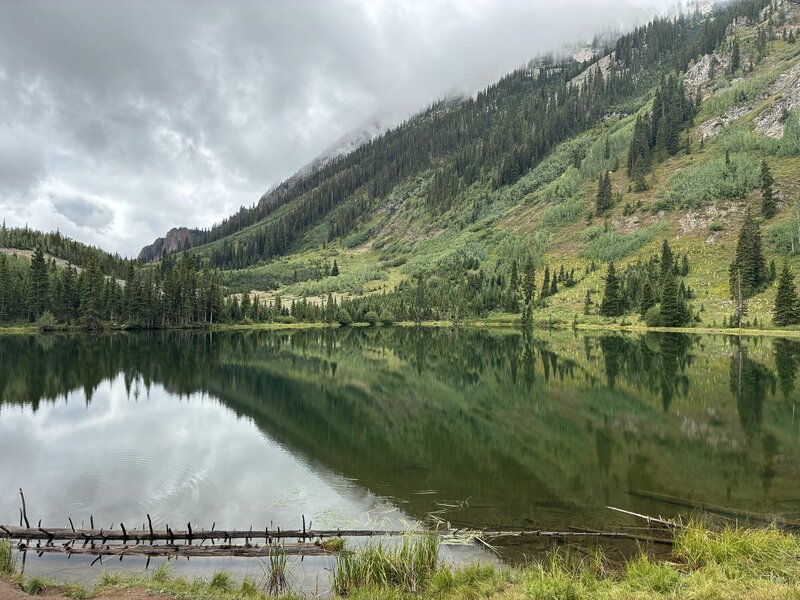 Dollar Lake on a cloudy evening.