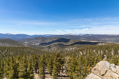 Sweeping views across Golden Trout Wilderness with the Great Western Divide in the distance.