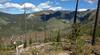 The New Fork River flows through the broad, flat valley below. Seen from high on the switchbacks of the New Fork/Doubletop Cutoff Trail.