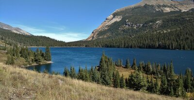 Elizabeth Lake looking north from a knoll on the west banks of the lake.