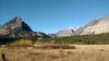 Cosley Point, 7,581 ft. (left), Point 8374, 8,374 ft. (right of center), and lower slopes of Bear Mountain, 8,841 ft., on a perfect late September morning.