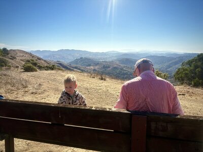 10/3/26 - The view southwest from the bench at the viewpoint on the Round Top Loop.