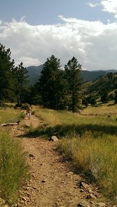 Looking down the Sanitas Valley from the Dakota Ridge Trail